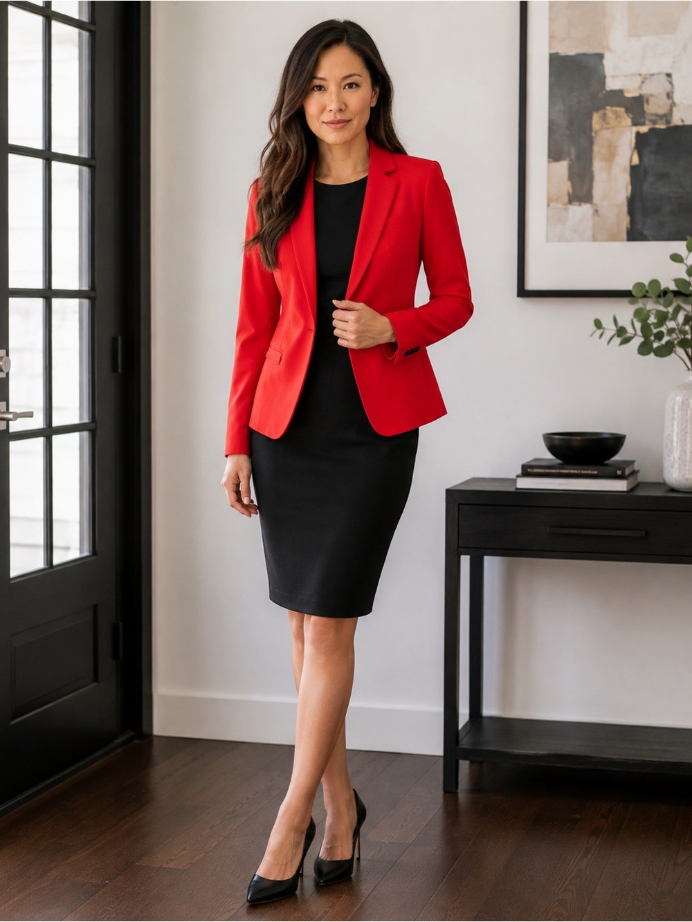 Banana Republic Red Tailored Blazer